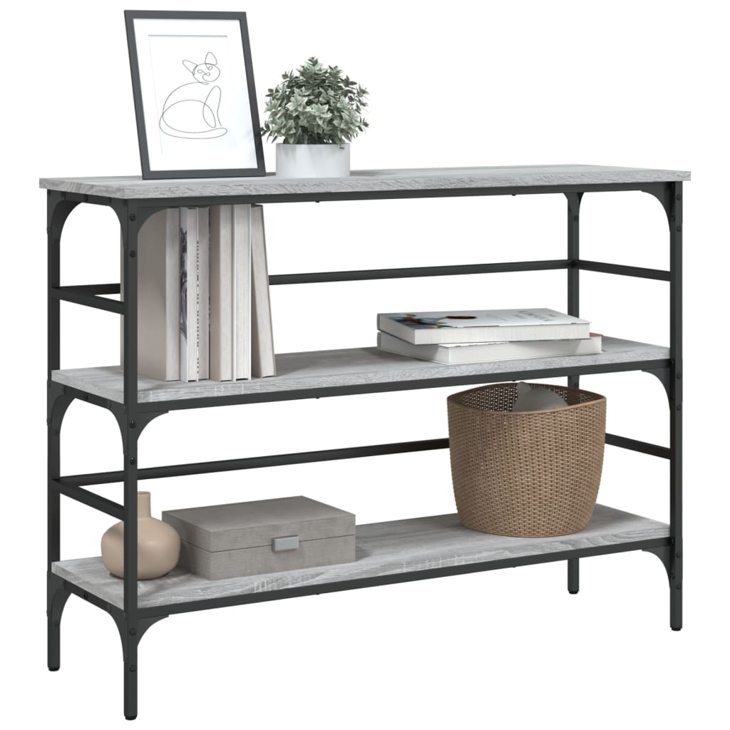 Grey Sonoma Console Table 100x32x75 cm - Engineered Wood Elegance