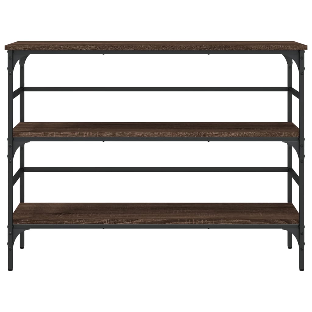 Brown Oak Console Table 100x32x75 cm - Engineered Wood Design