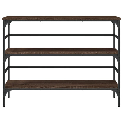 Brown Oak Console Table 100x32x75 cm - Engineered Wood Design
