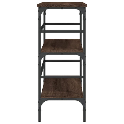 Brown Oak Console Table 100x32x75 cm - Engineered Wood Design