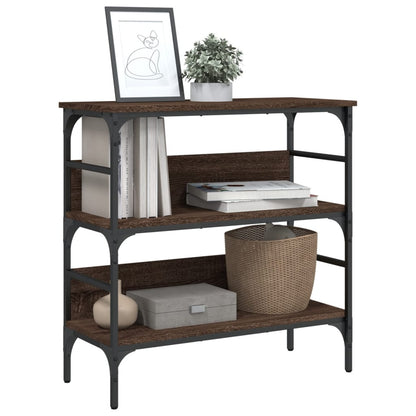 Brown Oak Console Table 75x32x75 cm - Engineered Wood Elegance