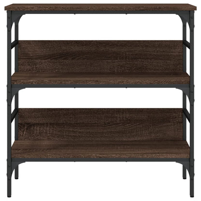 Brown Oak Console Table 75x32x75 cm - Engineered Wood Elegance