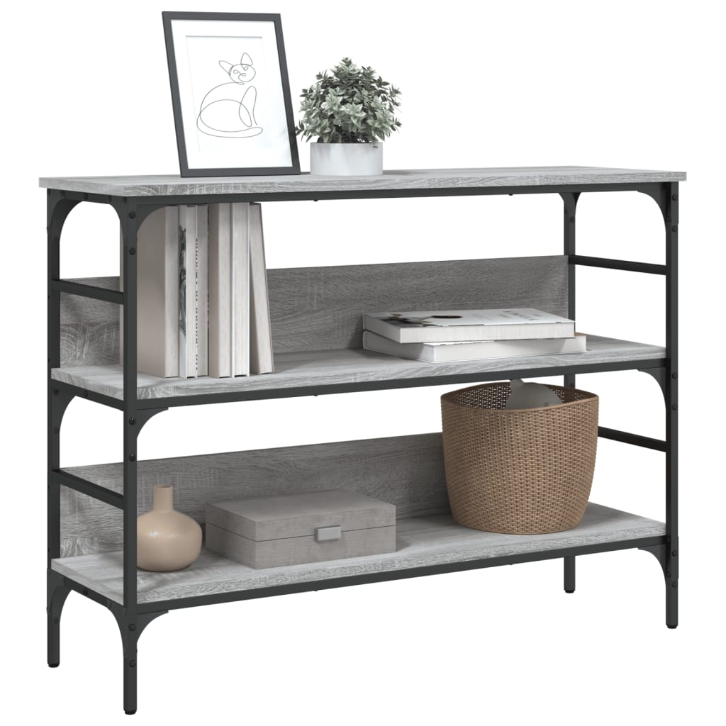 Grey Sonoma Console Table 100x32x75 cm - Engineered Wood