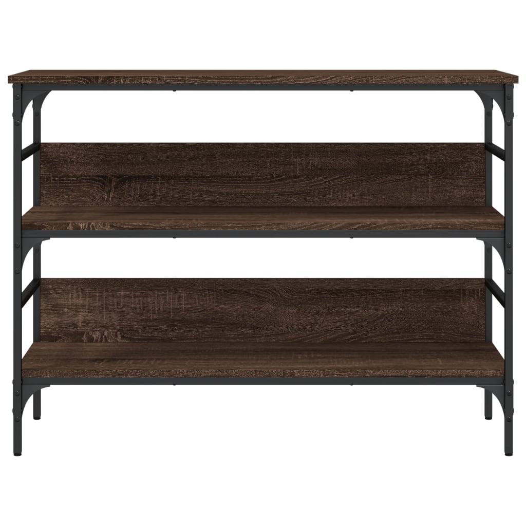 Brown Oak Console Table 100x32x75 cm Engineered Wood