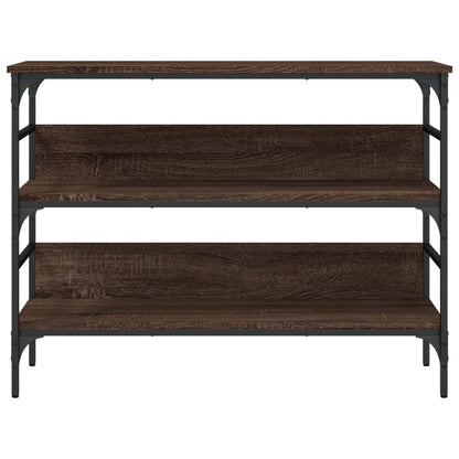 Brown Oak Console Table 100x32x75 cm Engineered Wood