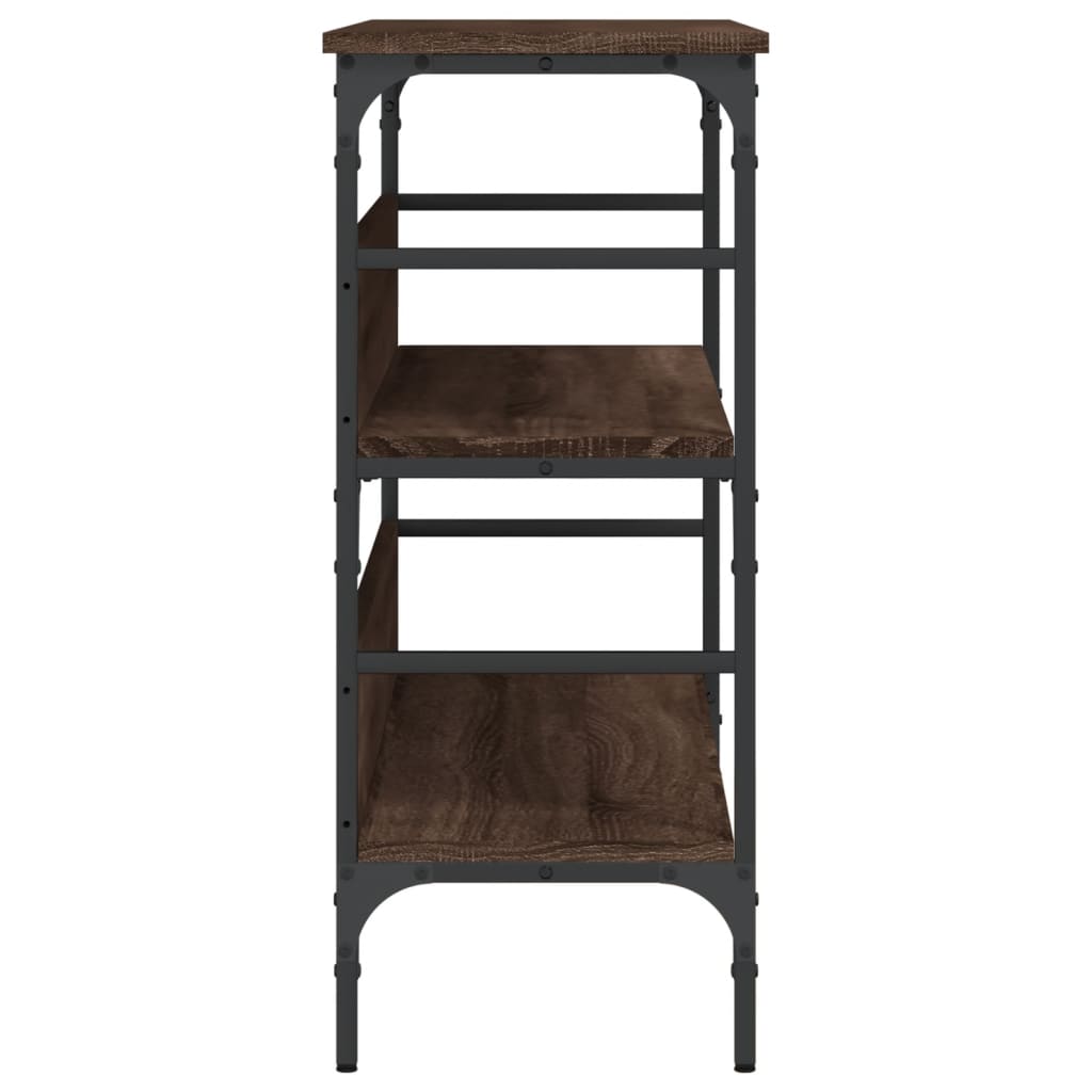 Brown Oak Console Table 100x32x75 cm Engineered Wood