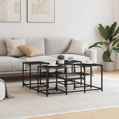 Coffee Table Black 91x91x40 cm Engineered Wood