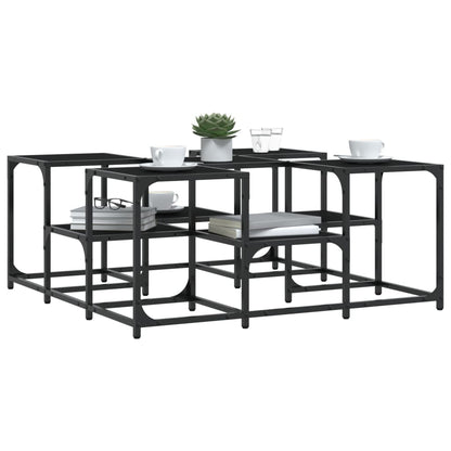 Coffee Table Black 91x91x40 cm Engineered Wood