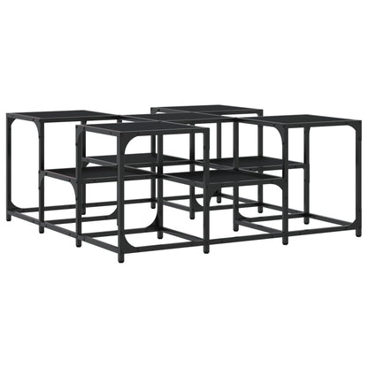 Coffee Table Black 91x91x40 cm Engineered Wood