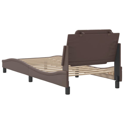 Bed Frame without Mattress "Zadar" Brown 90x200 cm Faux Leather