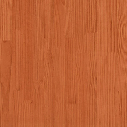 Solid Pine Wood Bed Frame, Wax Brown, Small Single 75x190 cm