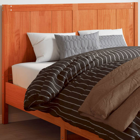 Solid Wood Pine Headboard, Wax Brown, 150 cm