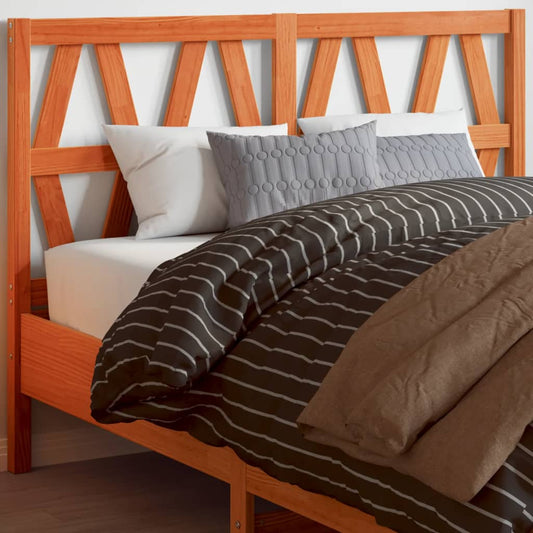 Solid Pine Wood Headboard - Wax Brown, 160 cm