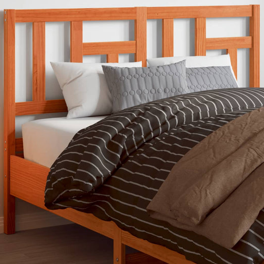 Solid Pine Headboard 135 cm - Wax Brown Finish