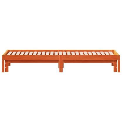 Day Bed with Trundle without Mattress Wax Brown 80x200 cm