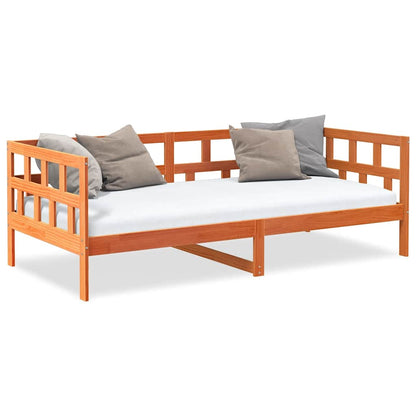 Wax Brown Solid Pine Day Bed Frame 90x200 cm - No Mattress