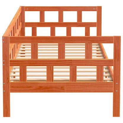 Wax Brown Solid Pine Day Bed Frame 90x200 cm - No Mattress