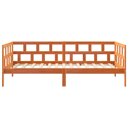 Solid Pine Day Bed Wax Brown 80x200cm - No Mattress Included