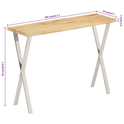 Live Edge Console Table 105x33x76 cm | Solid Mango Wood