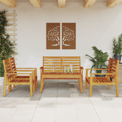 5 Piece Garden Lounge Set Solid Wood Acacia
