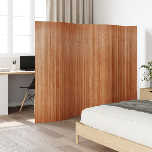 Bamboo Room Divider in Brown - 165x250 cm Stylish Partition Screen