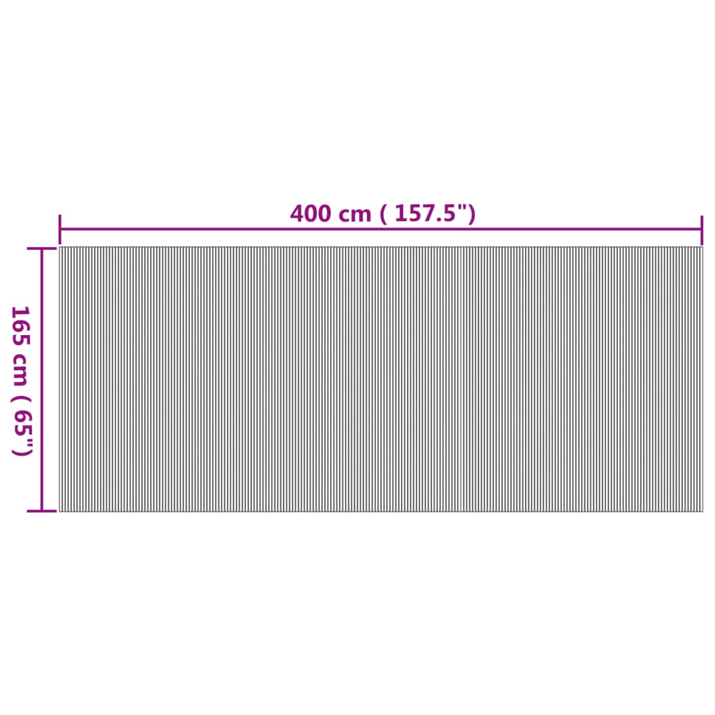 Natural Bamboo Room Divider 165x400 cm - Elegant & Eco-Friendly