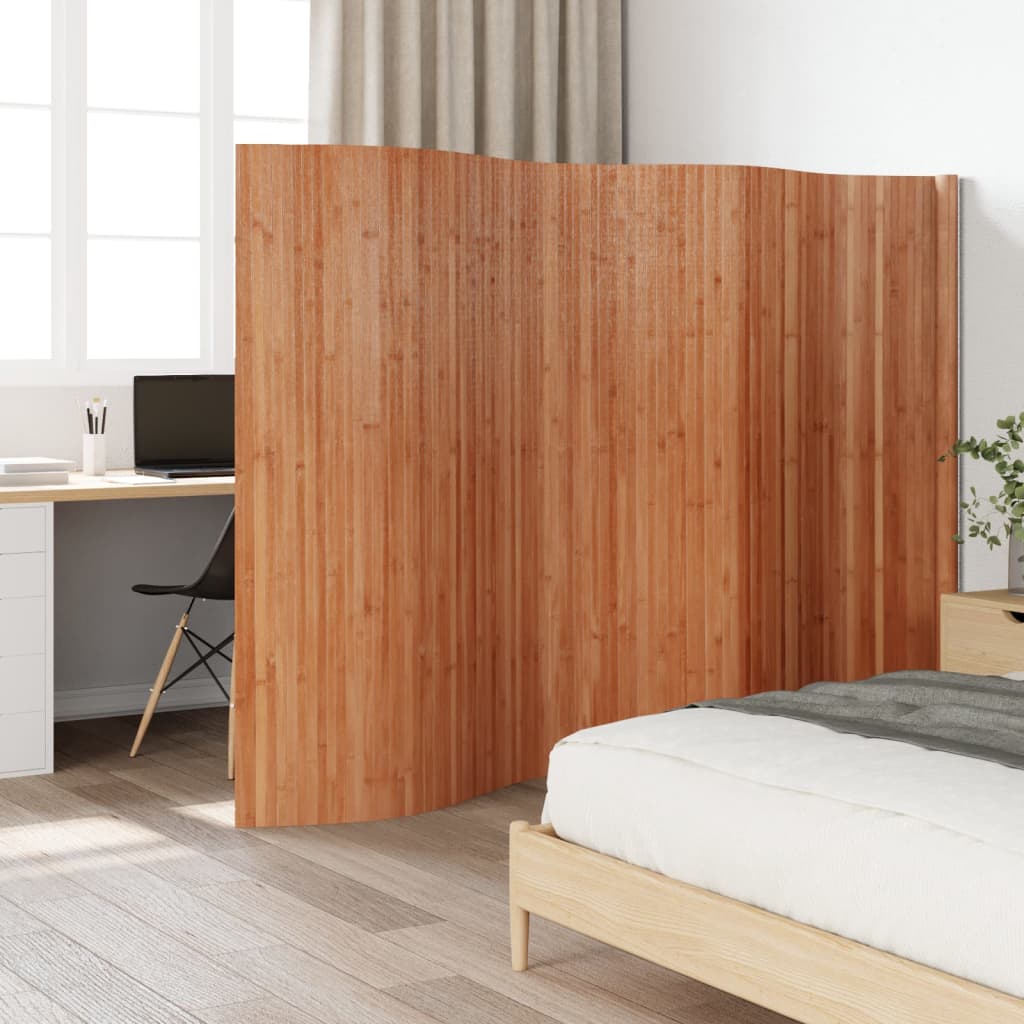 Bamboo Room Divider - Brown, 165x400 cm, Stylish Home Decor