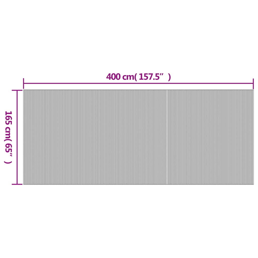 Stylish Bamboo Room Divider, Grey, 165x400 cm – Elegant Privacy Solution