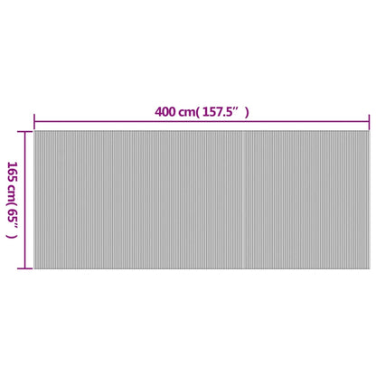Room Divider - Bamboo Dark Brown 165x400 cm | Stylish Privacy Screen