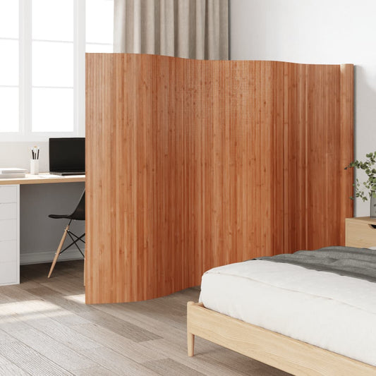 Bamboo Room Divider, Brown, 165x600 cm - Stylish Privacy Screen