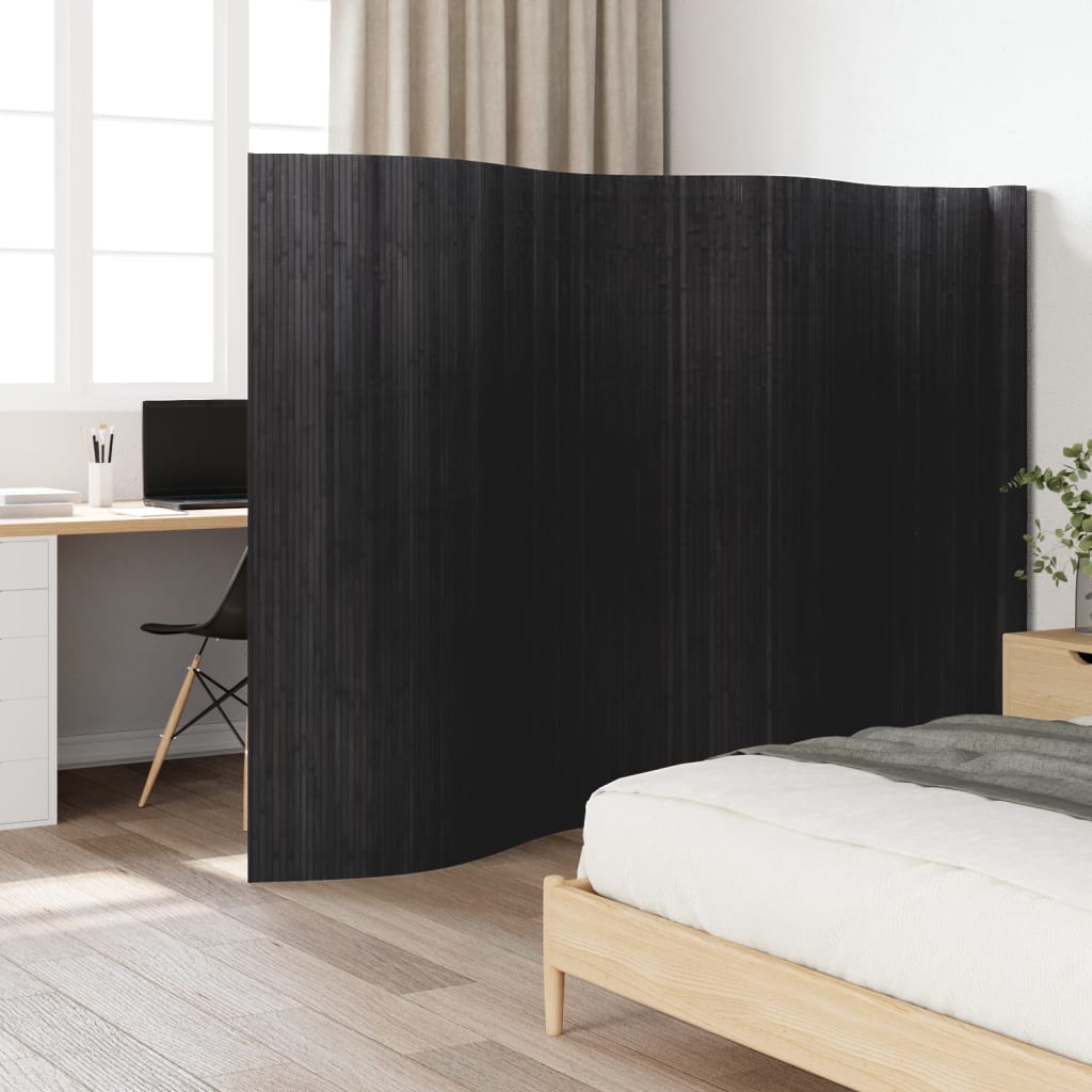 Bamboo Room Divider Grey 165x600 cm - Elegant Privacy Solution