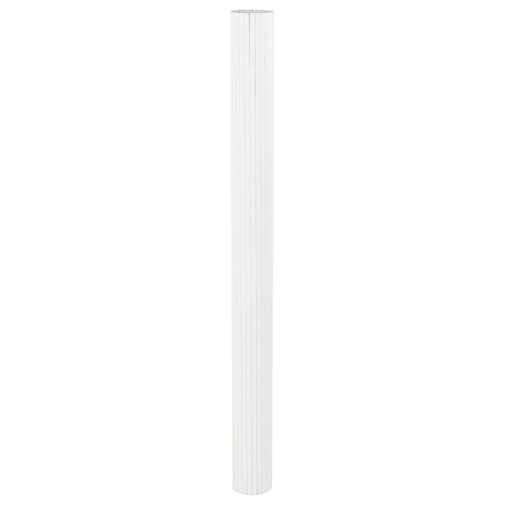 White Bamboo Room Divider 165x600 cm - Elegant & Versatile Partition