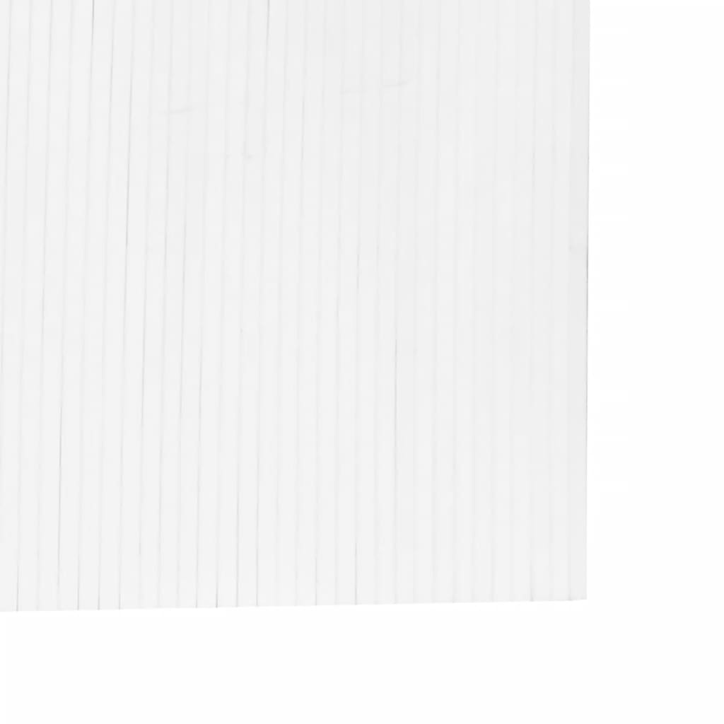 White Bamboo Room Divider 165x600 cm - Elegant & Versatile Partition