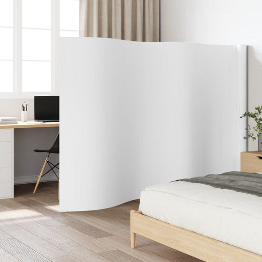 White Bamboo Room Divider 165x600 cm - Elegant & Versatile Partition