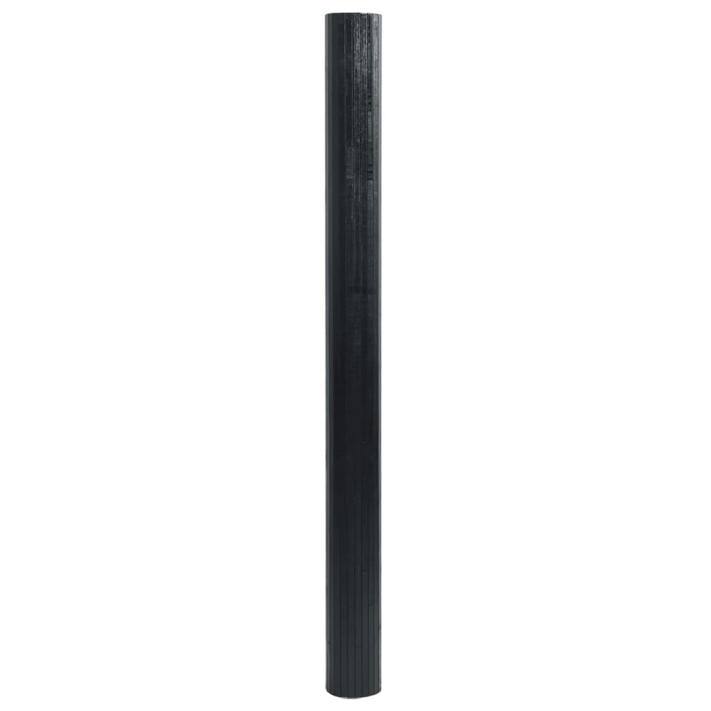 Stylish Black Bamboo Room Divider 165x800 cm