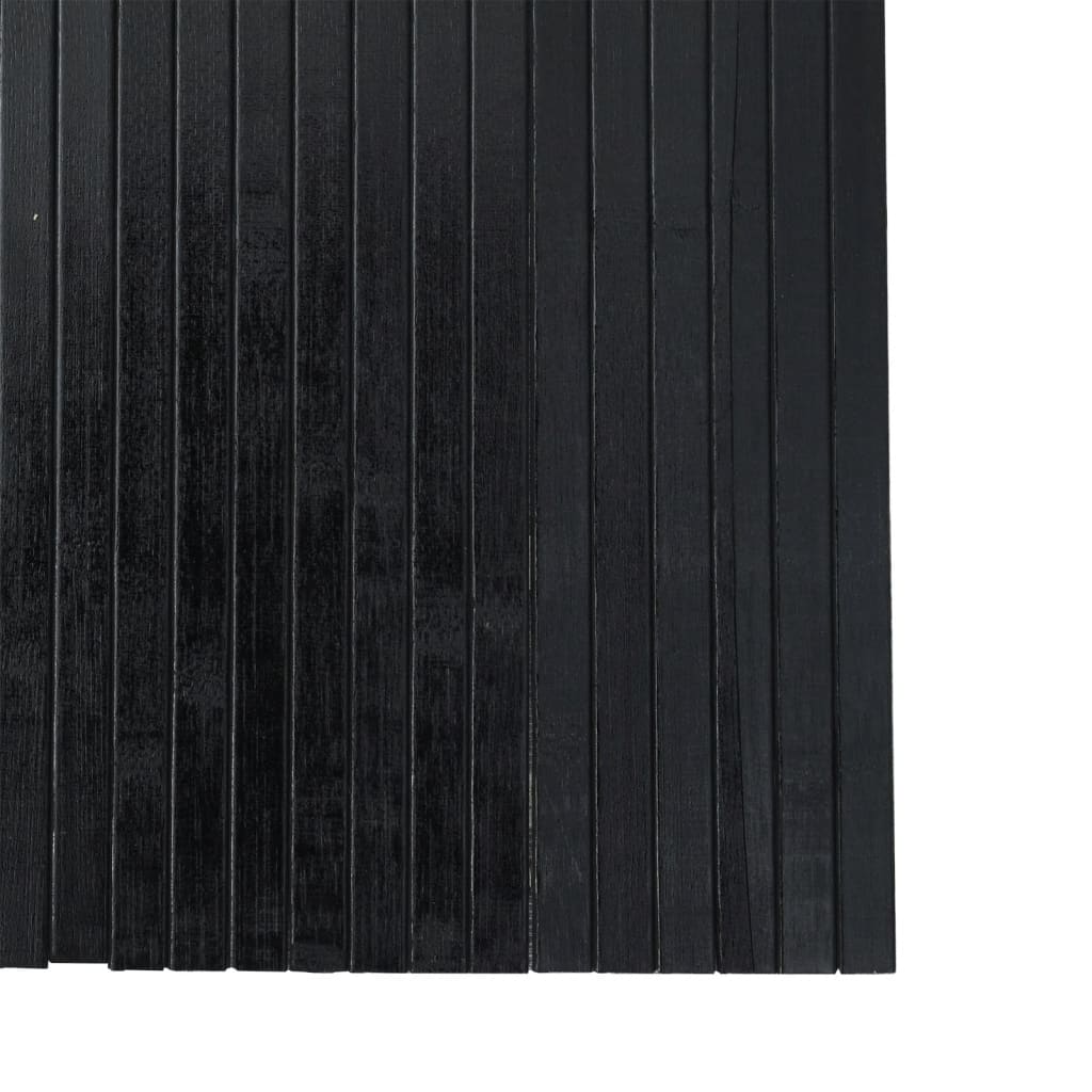Stylish Black Bamboo Room Divider 165x800 cm