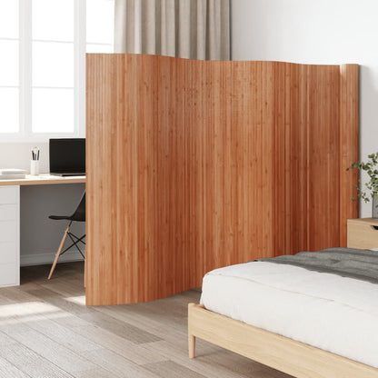 Elegant Brown Bamboo Room Divider 165x800 cm - Stylish Privacy Solution