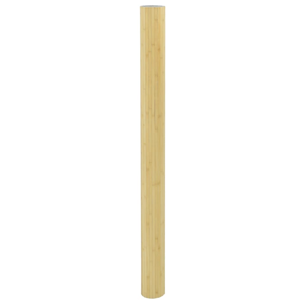Bamboo Room Divider 165x800cm, Light Natural Finish