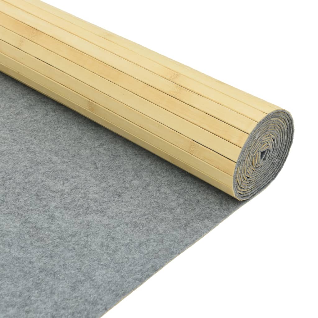 Bamboo Room Divider 165x800cm, Light Natural Finish