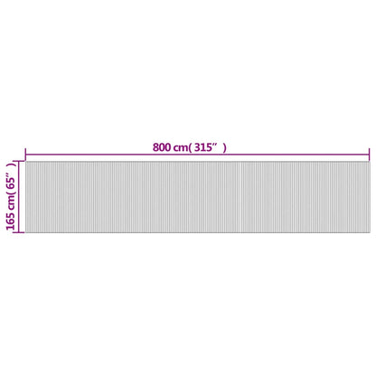 Bamboo Room Divider 165x800cm, Light Natural Finish