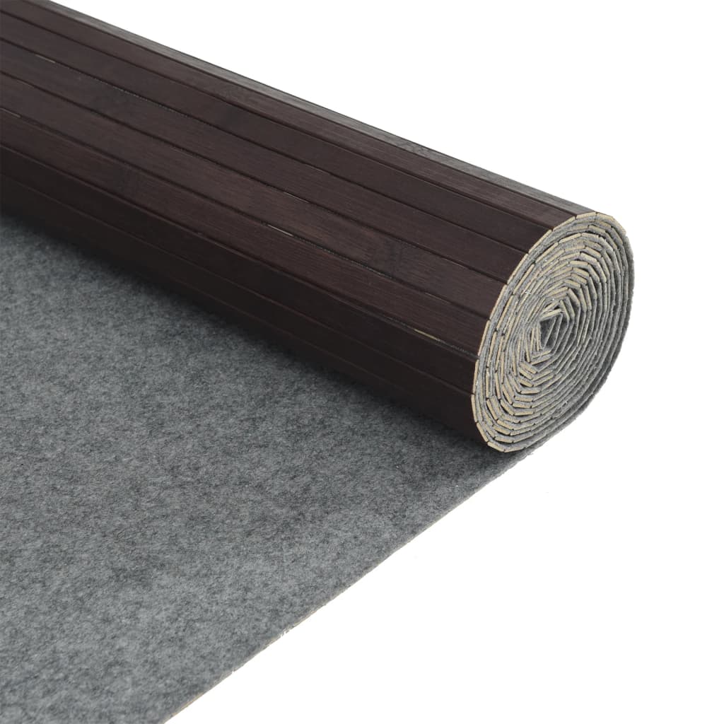 Dark Brown Bamboo Room Divider 165x800 cm - Stylish & Eco-Friendly