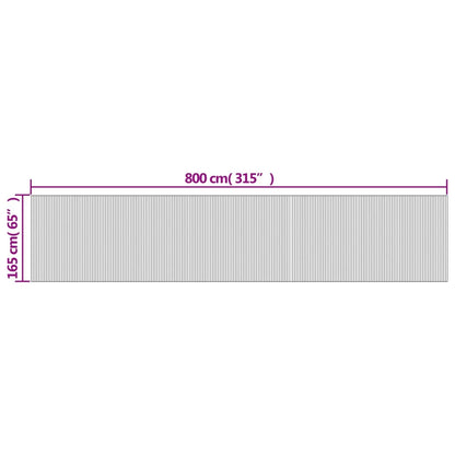 Dark Brown Bamboo Room Divider 165x800 cm - Stylish & Eco-Friendly