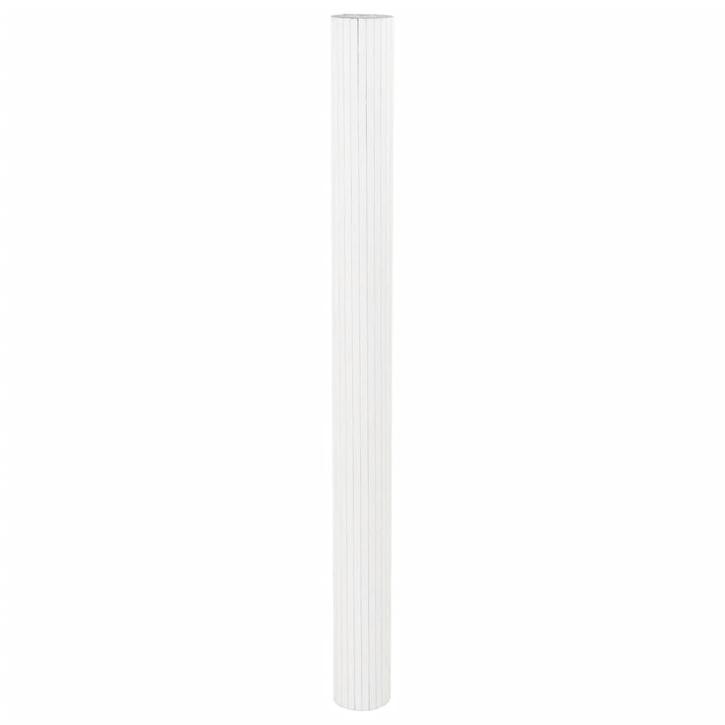 Elegant White Bamboo Room Divider 165x800 cm
