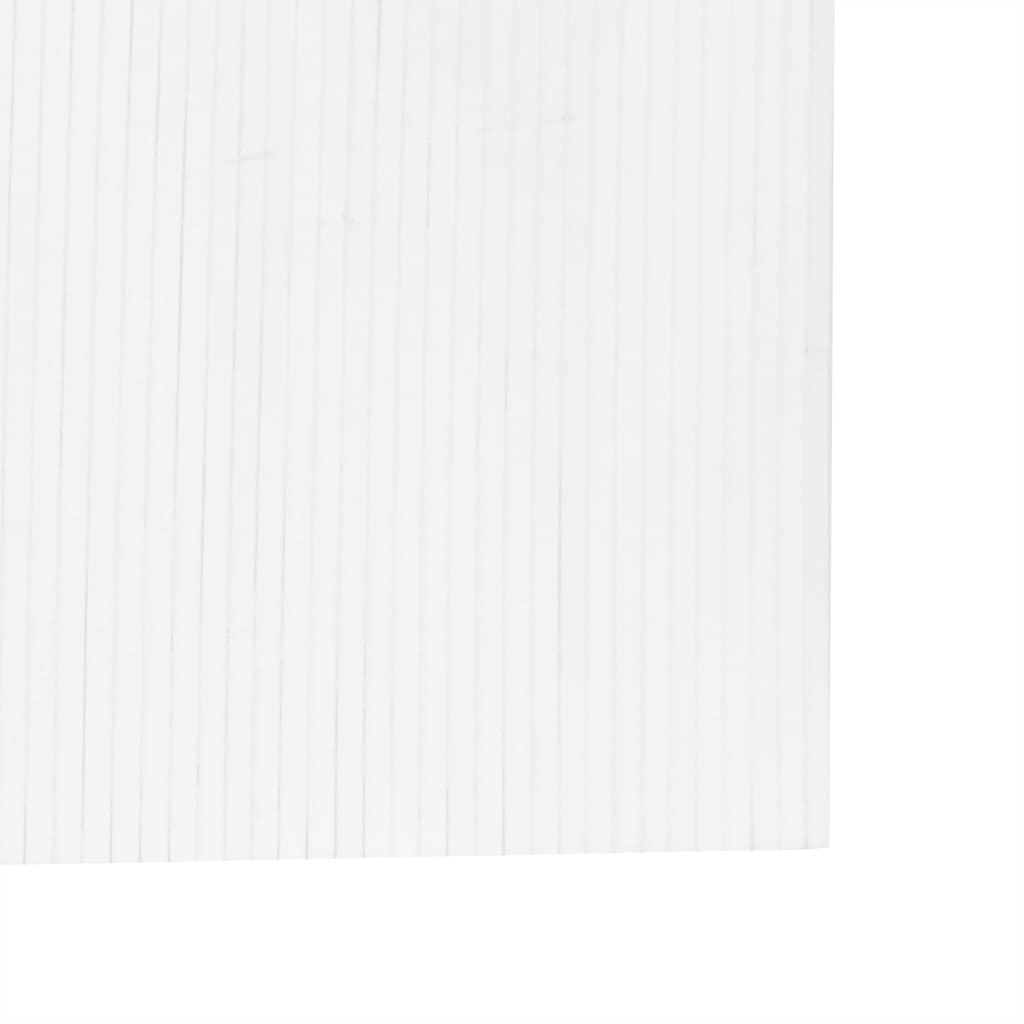 Elegant White Bamboo Room Divider 165x800 cm