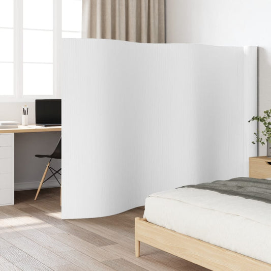 Elegant White Bamboo Room Divider 165x800 cm