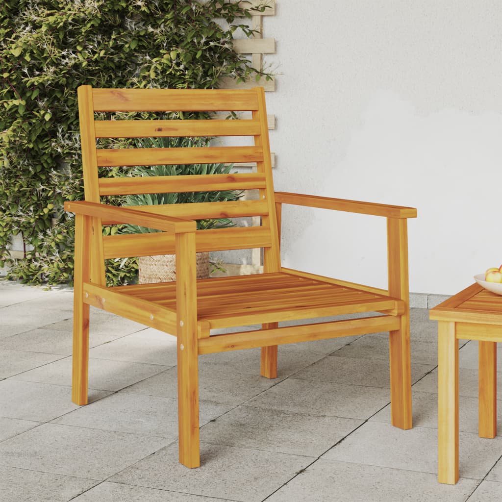 Solid Acacia Garden Sofa Chair Set, 2pcs, 66.5x65x81 cm