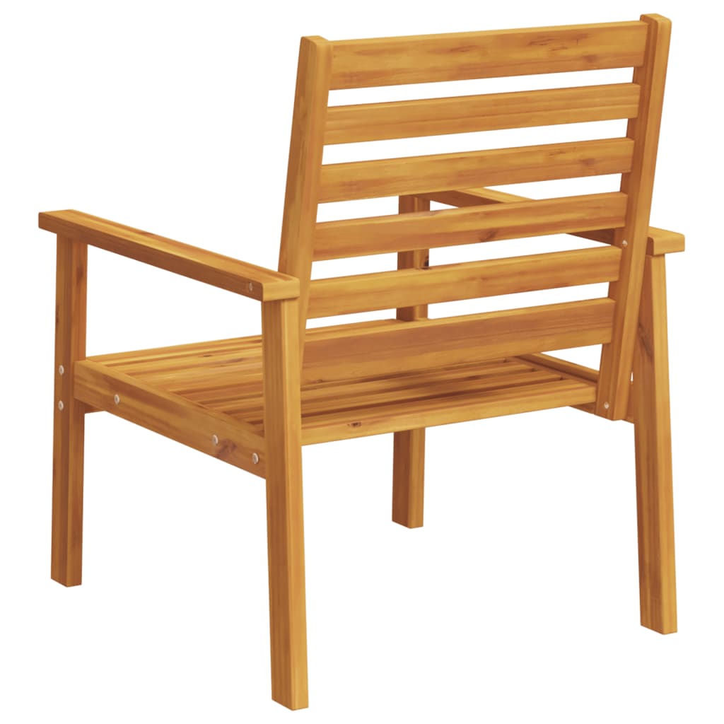 Solid Acacia Garden Sofa Chair Set, 2pcs, 66.5x65x81 cm