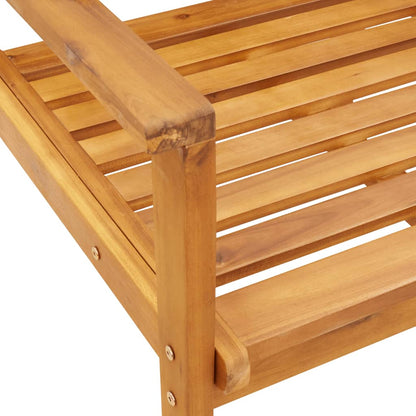 Solid Acacia Garden Sofa Chair Set, 2pcs, 66.5x65x81 cm