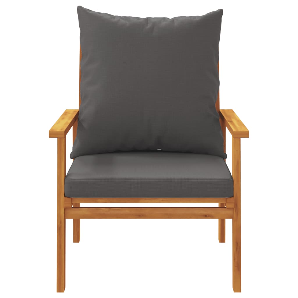 2pc Acacia Wood Garden Sofa Chairs with Cushions - Solid & Stylish