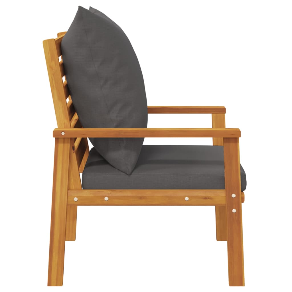 2pc Acacia Wood Garden Sofa Chairs with Cushions - Solid & Stylish